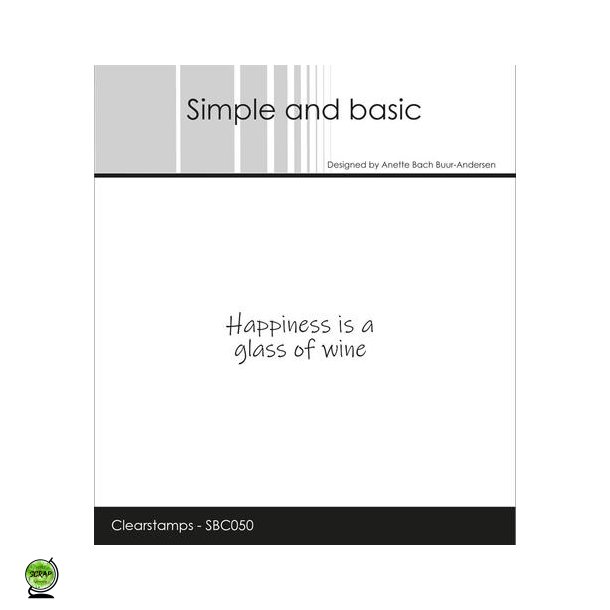 Simple and Basic SBC050 - stempel Happiness is a glass of wine