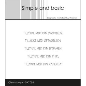 Simple and Basic SBC058 - Stempel danske tekster