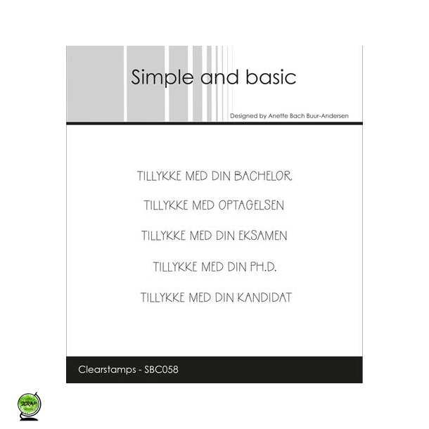 Simple and Basic SBC058 - Stempel danske tekster
