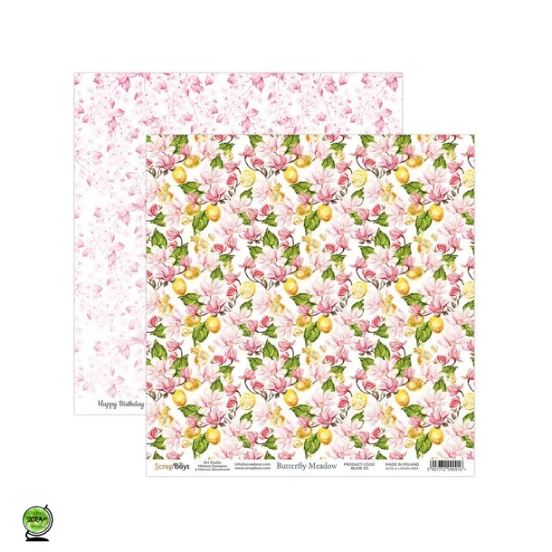 ScrapBoys BUME-02 - Butterfly Meadow 02 30*30 cm