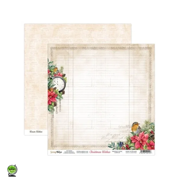 ScrapBoys CHWI-01 - Christmas Wishes 01 30*30 cm