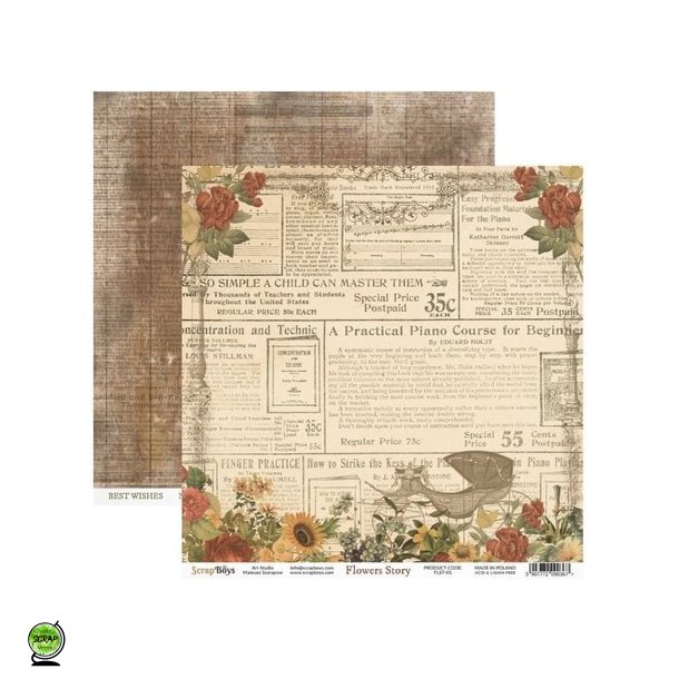 ScrapBoys FLST-01 - Flowers Story 01 30*30 cm