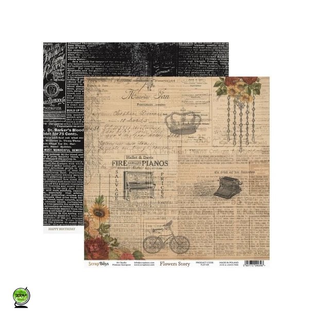 ScrapBoys FLST-04 - Flowers Story 04 30*30 cm