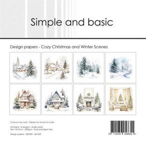 Simple and Basic SBP539 - Cozy Christmas and winter scenes 15x15 cm