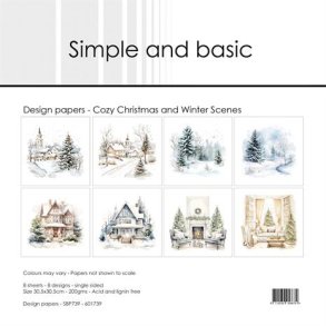 Simple and Basic SBP739 - Cosy Christmas and winter scenes 30,5x30,5 cm