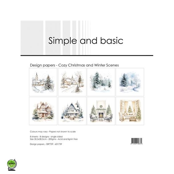 Simple and Basic SBP739 - Cosy Christmas and winter scenes 30,5x30,5 cm