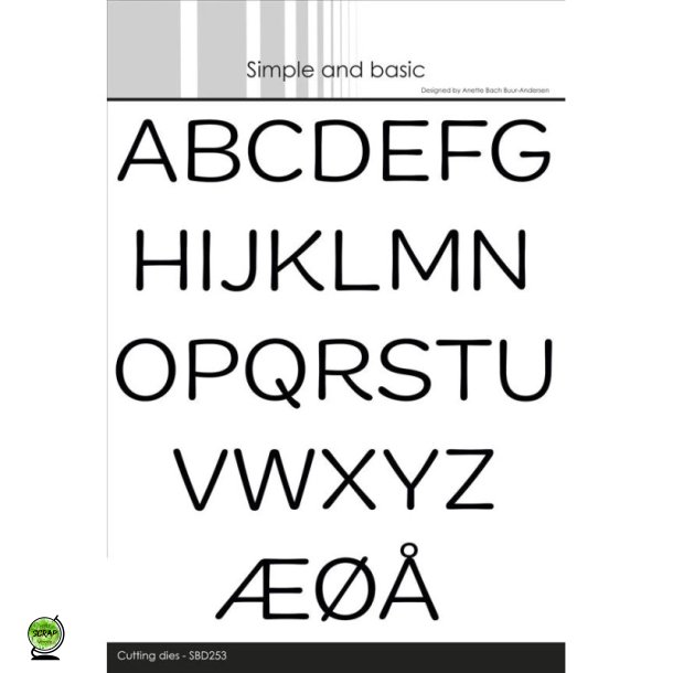 Simple and Basic SBD253 - Dies Funky alfabet store bogstaver