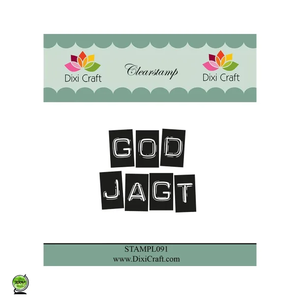 Dixi Craft STAMPL091 - stempel tekst God Jagt