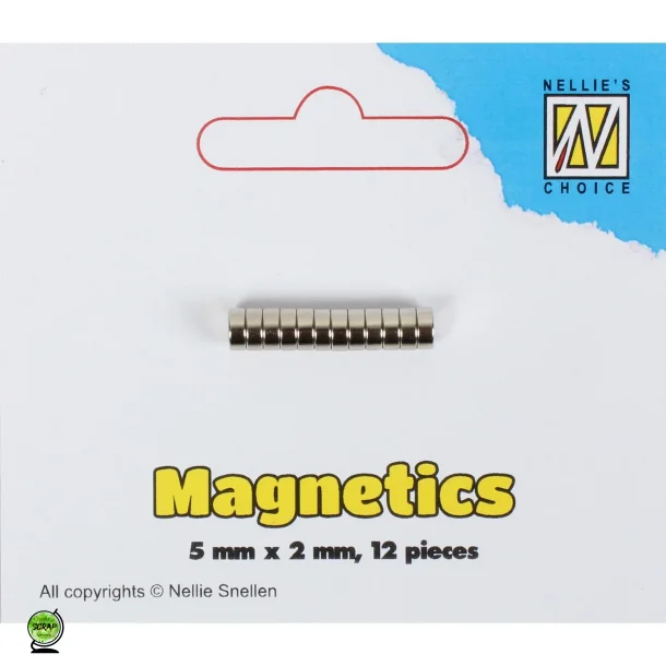 Nellie Snellen STBM002 - Magneter 12 stk. 2mmx5mm